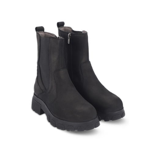 LUNA-G Kadın Deri Bot Siyah Nubuk - 2