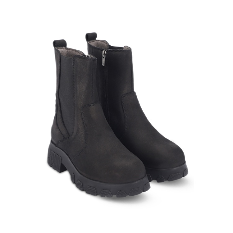 LUNA-G Kadın Deri Bot Siyah Nubuk - Forelli (1)