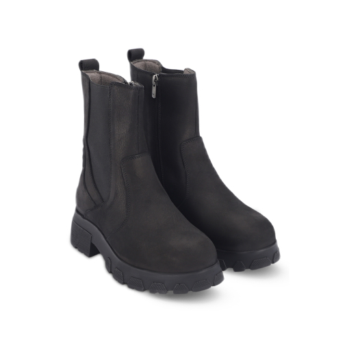 LUNA-G Kadın Deri Bot Siyah Nubuk - Forelli (1)