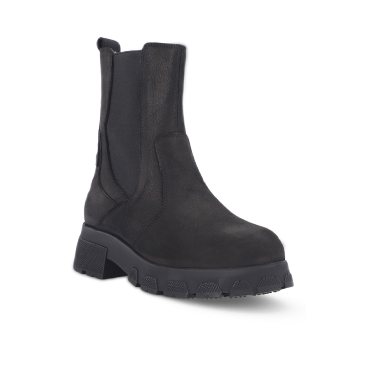 LUNA-G Kadın Deri Bot Siyah Nubuk - Forelli