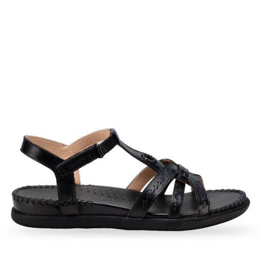 LUPIN-G Kadın Deri Sandalet Siyah - Forelli
