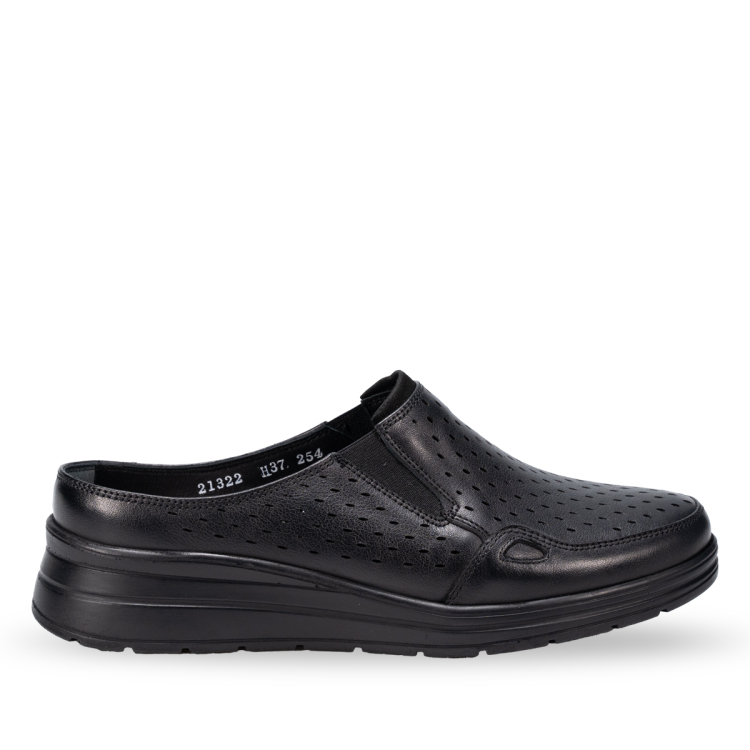 MANDI-H Kadın Deri Ayakkabı Siyah - Forelli