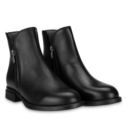 MARGO-G Kadın Deri Bot Siyah - Forelli