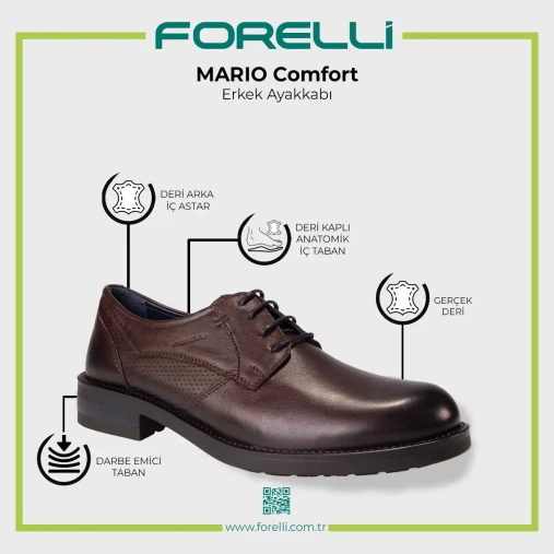 MARIO-G Erkek Deri Ayakkabı Kahve - 5