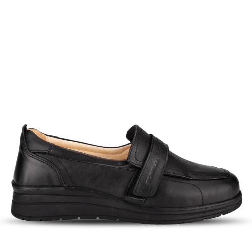 MAYA-H Kadın Deri Ayakkabı Siyah - Forelli