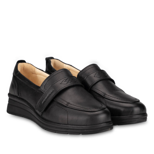 MAYA-H Kadın Deri Ayakkabı Siyah - Forelli (1)