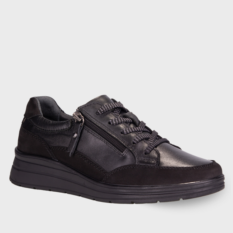 MELONI-H Kadın Deri Ayakkabı Siyah - Forelli (1)