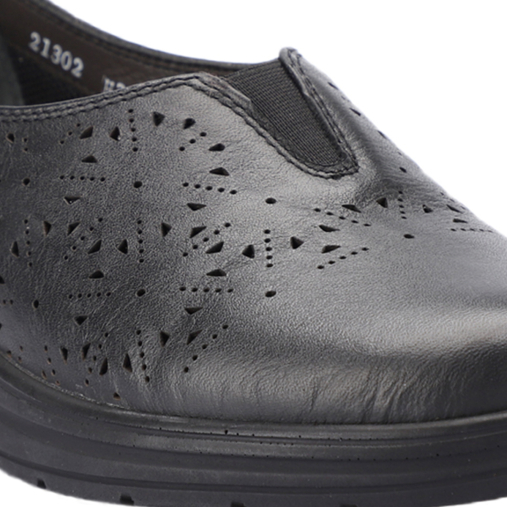 MELS-H Kadın Deri Ayakkabı Siyah - 4