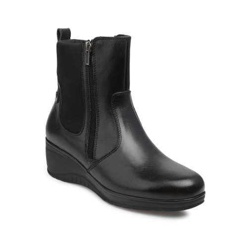 MERCAN-G Kadın Deri Bot Siyah - 1