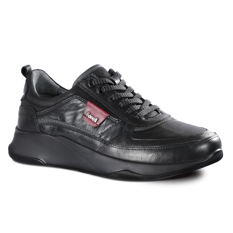 MOZO-G Erkek Deri Ayakkabı Siyah - Forelli