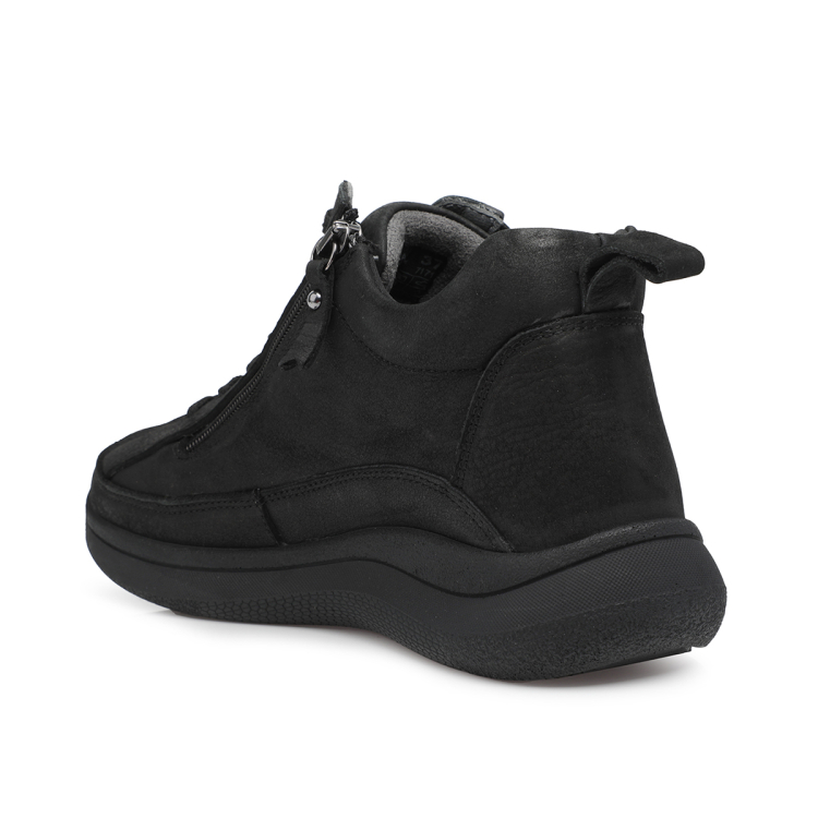 NEVA-G Kadın Deri Ayakkabı Siyah Nubuk - Forelli (1)