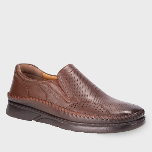 NEVER-H Erkek Deri Ayakkabı Taba - Forelli (1)