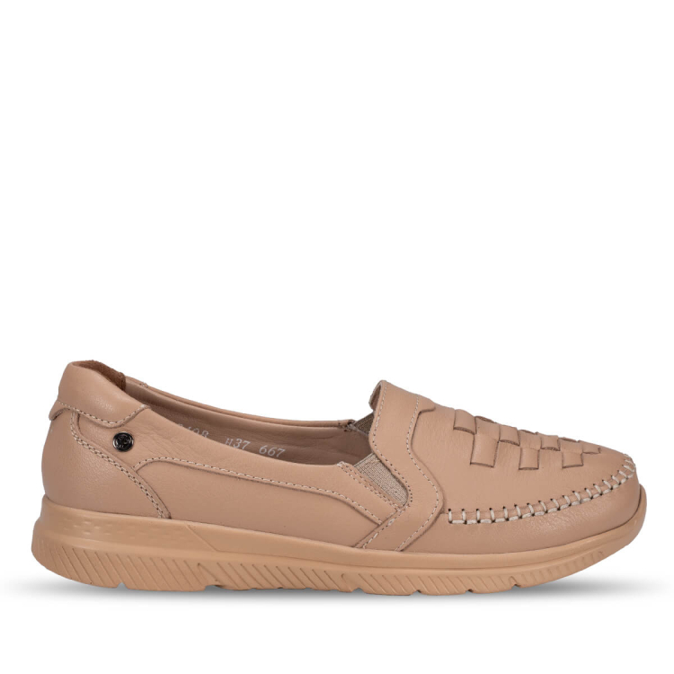 OLIVIA-H Kadın Deri Ayakkabı Açık Vizon - Forelli