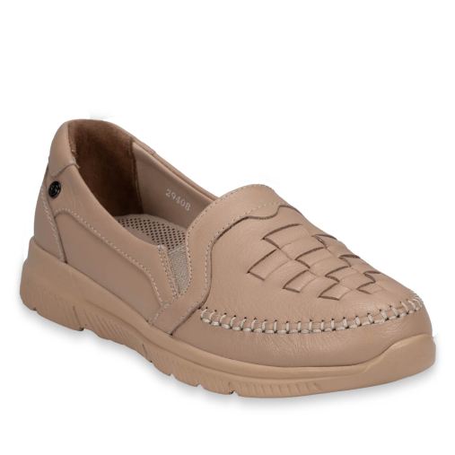 OLIVIA-H Kadın Deri Ayakkabı Açık Vizon - 3