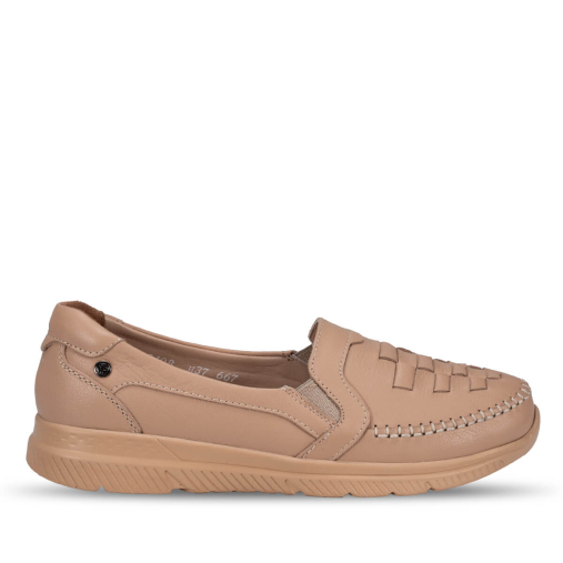 OLIVIA-H Kadın Deri Ayakkabı Açık Vizon 