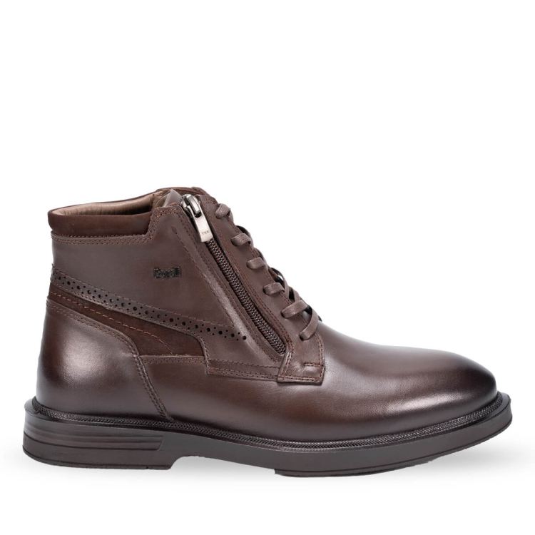 OWEN-G Erkek Deri Bot Kahve - Forelli