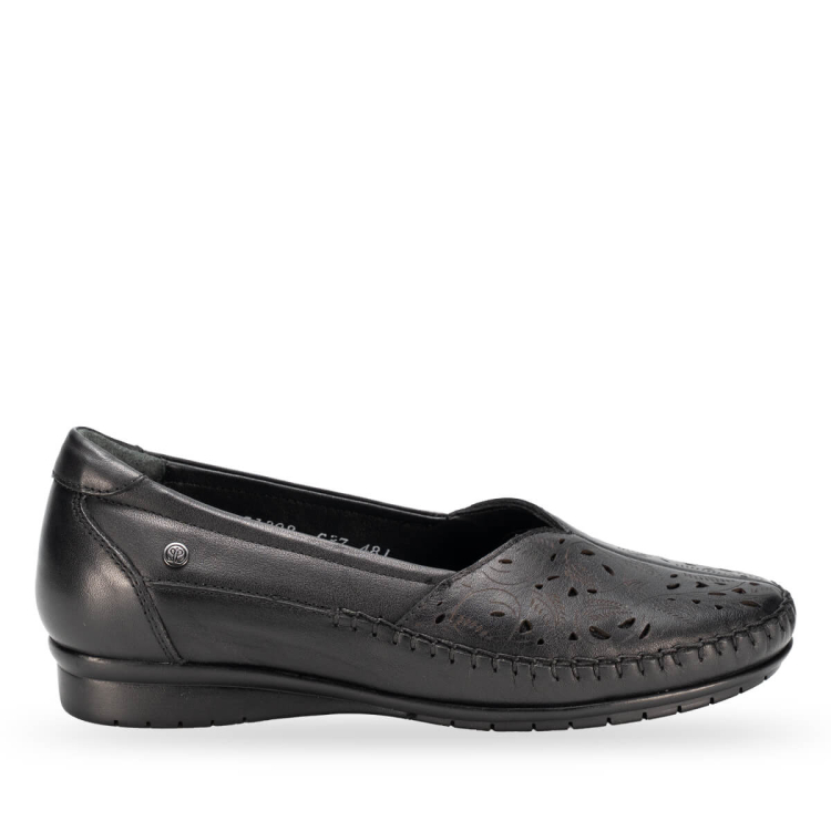 PANNY-G Kadın Deri Ayakkabı Siyah - Forelli