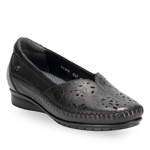 PANNY-G Kadın Deri Ayakkabı Siyah - Forelli (1)