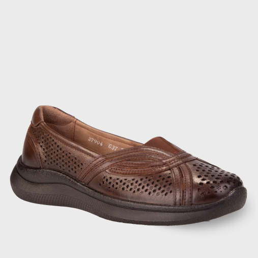 PERGE-G Kadın Deri Ayakkabı Taba - 2