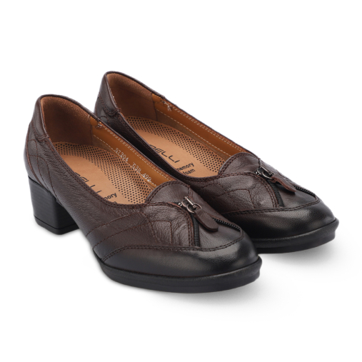 PERLA-G Kadın Deri Ayakkabı Kahve - Forelli (1)