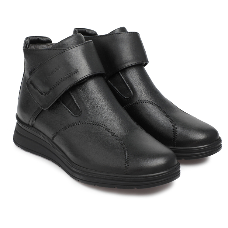 PEYKAN-H Kadın Deri Hallux Bot Siyah - Forelli (1)