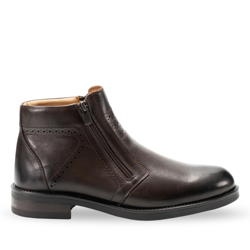 PIEL-H Erkek Deri Bot Kahve - Forelli