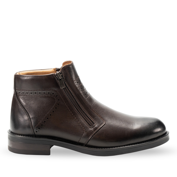 PIEL-H Erkek Deri Bot Kahve - Forelli