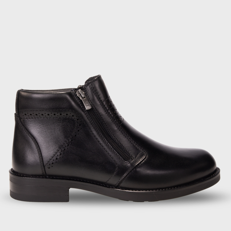 PIEL-H Erkek Deri Bot Siyah - Forelli