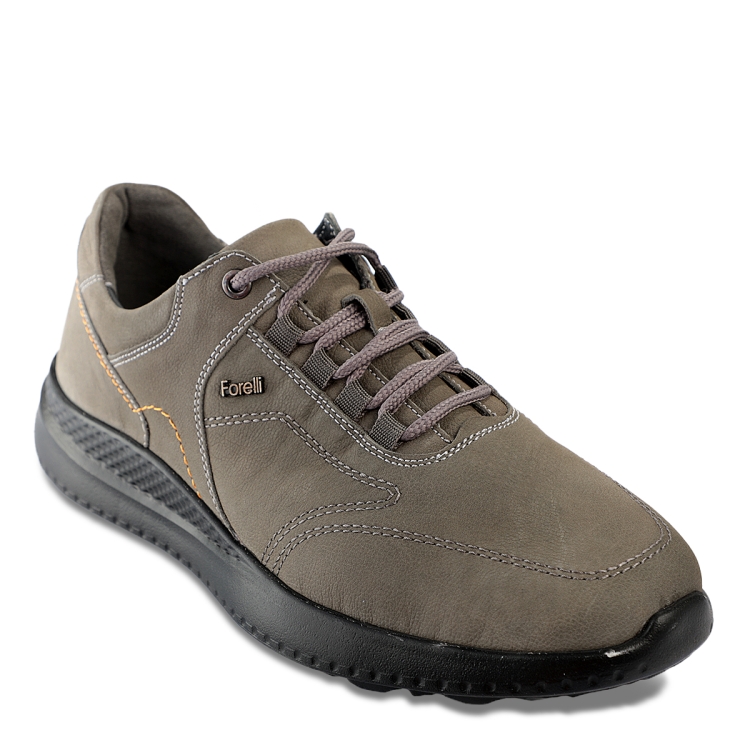 PLUS-G Erkek Deri Ayakkabı Gri Nubuk - Forelli