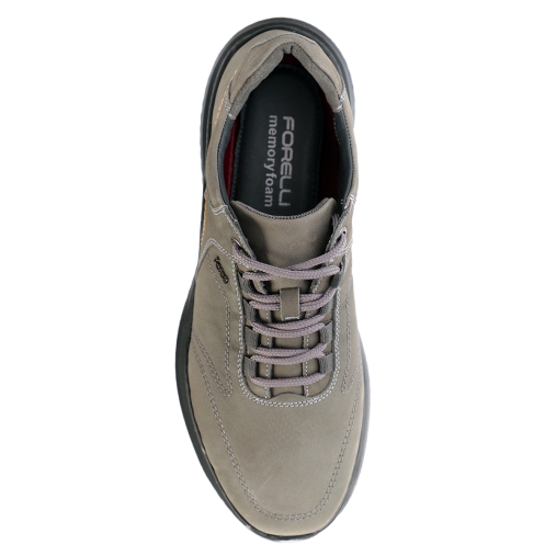 PLUS-G Erkek Deri Ayakkabı Gri Nubuk - 5