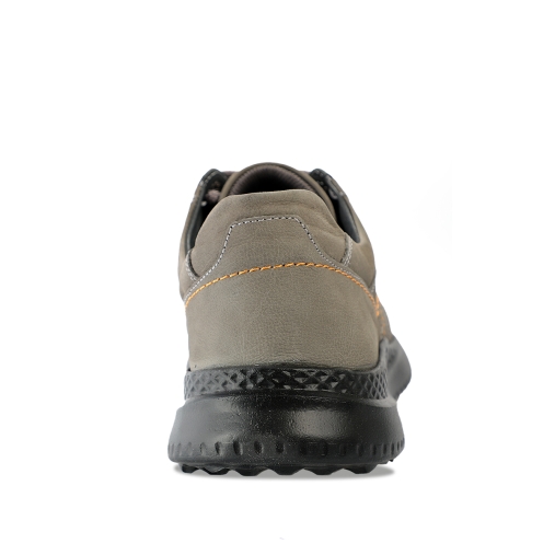 PLUS-G Erkek Deri Ayakkabı Gri Nubuk - 6