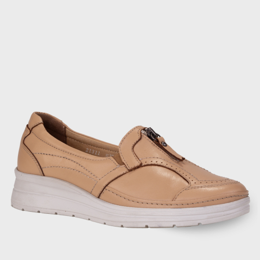 Forelli POLİNA-H Kadın Deri Comfort Ayakkabı Camel - 2