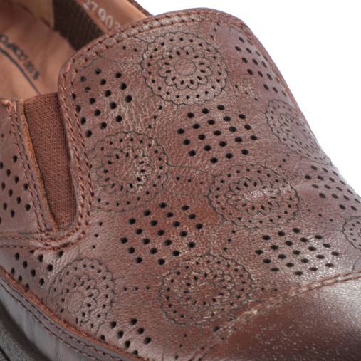 QUEEN-G Kadın Deri Ayakkabı Taba - 4