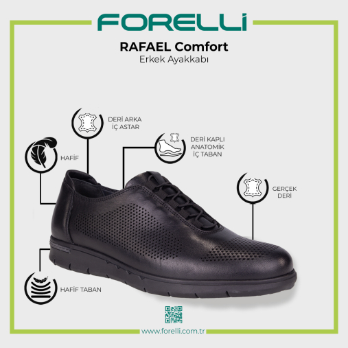 Forelli RAFAEL-H Comfort Erkek Ayakkabı Siyah - 5