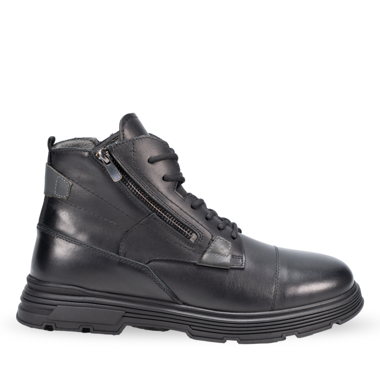 RENZO-G Erkek Deri Bot Siyah - Forelli