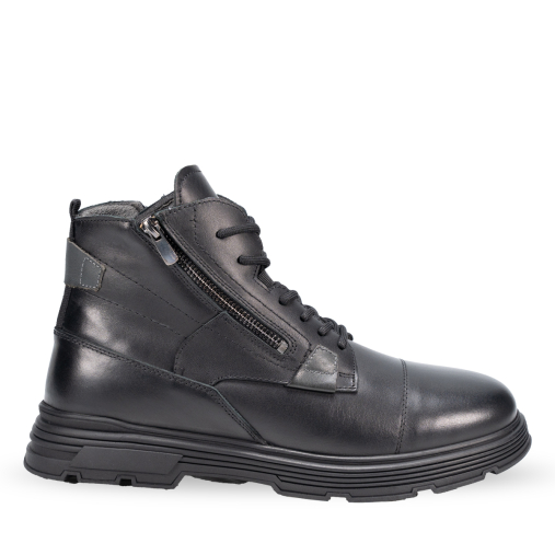 RENZO-G Erkek Deri Bot Siyah - Forelli