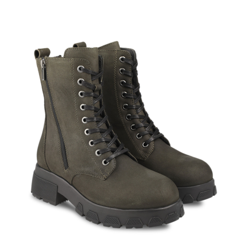 ROZWEST-G Kadın Deri Bot Haki - 3