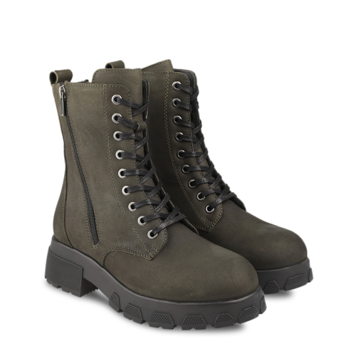 ROZWEST-G Kadın Deri Bot Haki - 3