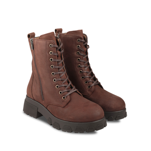 ROZWEST-G Kadın Deri Bot Kahve - 3