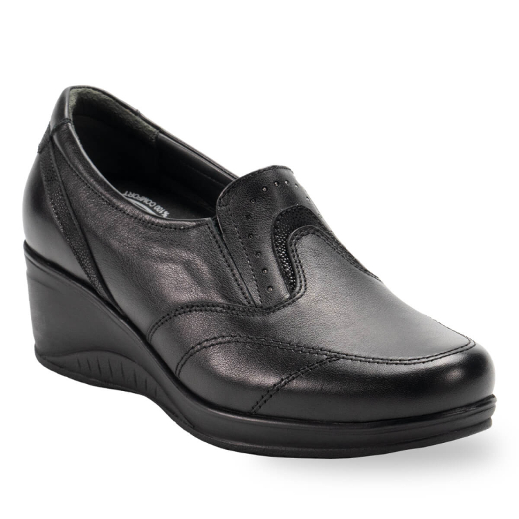 RUBY-G Kadın Deri Ayakkabı Siyah - Forelli (1)