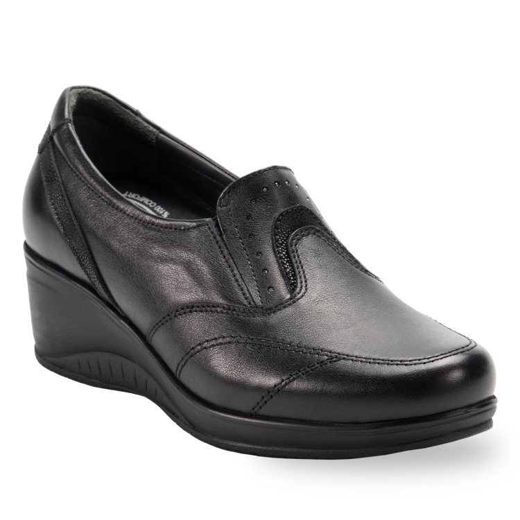 RUBY-G Kadın Deri Ayakkabı Siyah - Forelli (1)