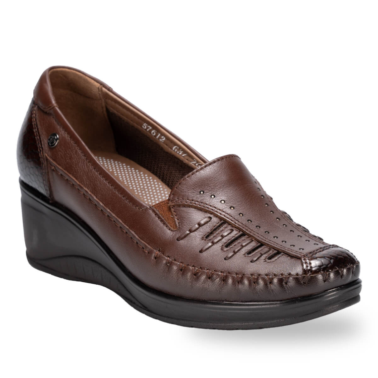 SAHRA-G Kadın Deri Ayakkabı Taba - Forelli (1)