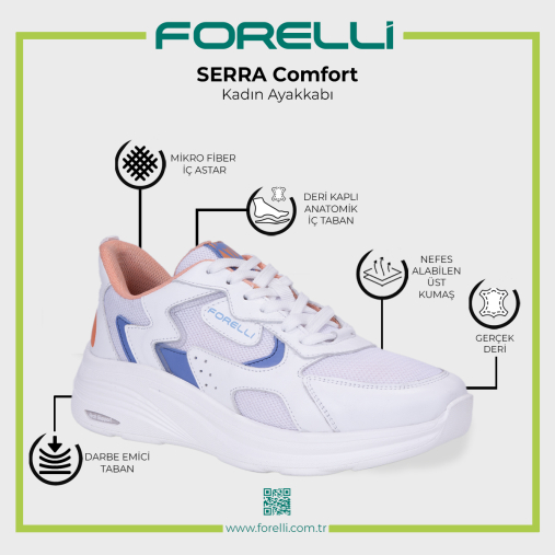 Forelli SERRA-G Comfort Kadın Ayakkabı Beyaz - 5