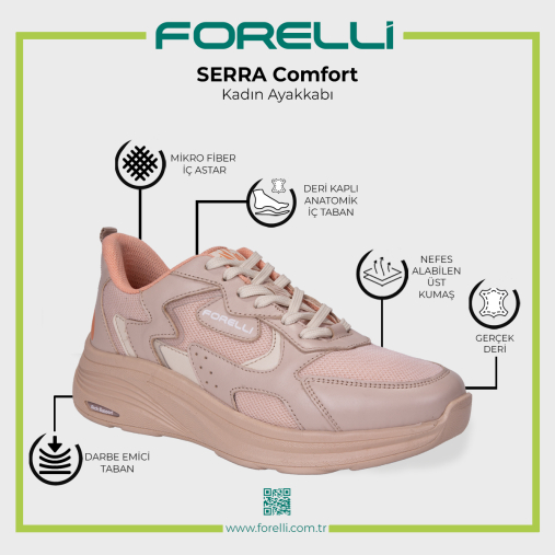Forelli SERRA-G Comfort Kadın Ayakkabı Vizon - 9