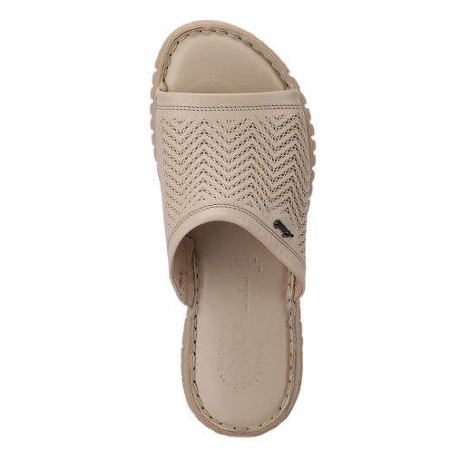 SOFIA-G Kadın Deri Terlik Bej - 5