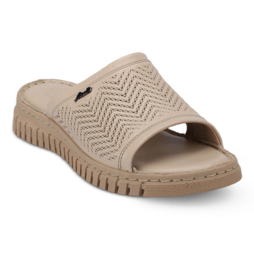 SOFIA-G Kadın Deri Terlik Bej 