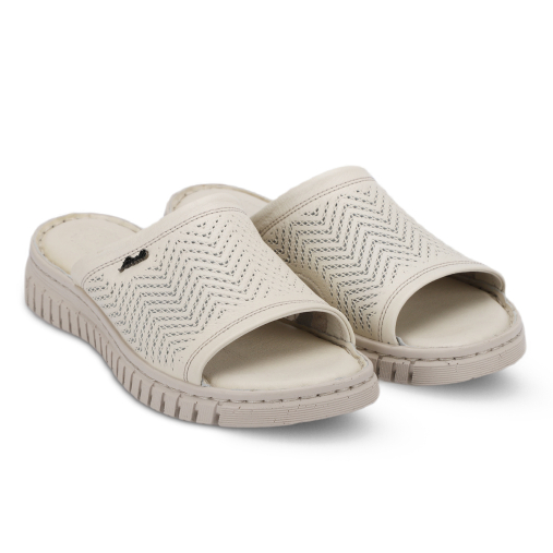 SOFIA-G Kadın Deri Terlik Ekru - 2