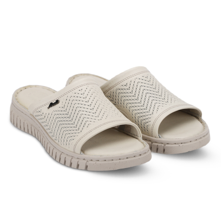 SOFIA-G Kadın Deri Terlik Ekru - Forelli (1)