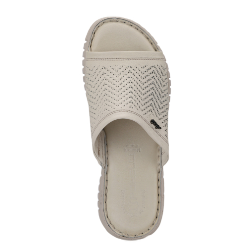 SOFIA-G Kadın Deri Terlik Ekru - 5