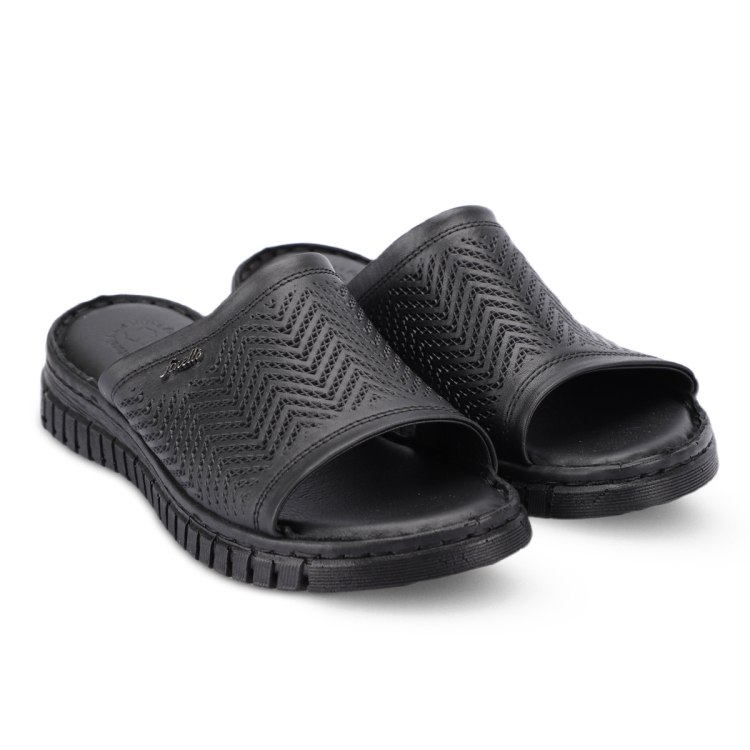 SOFIA-G Kadın Deri Terlik Siyah - Forelli (1)